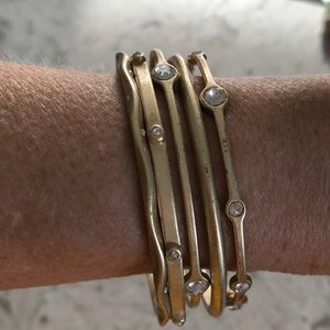5 bangle gold tone lia Sophia bracelet
